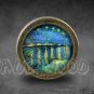 Painting Glass Cabochon Bronze cabinet Dresser Knobs pull / Dresser Pull