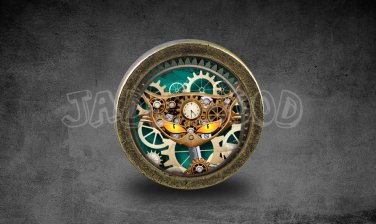 Steampunk Glass Cabochon Bronze cabinet Dresser Knobs pull / Dresser Pull