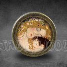 Gustav Klimt Glass Cabochon Bronze cabinet Dresser Knobs pull / Dresser Pull