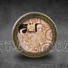 Gustav Klimt Glass Cabochon Bronze cabinet Dresser Knobs pull / Dresser Pull