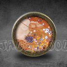 Gustav Klimt Glass Cabochon Bronze cabinet Dresser Knobs pull / Dresser Pull