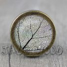 Autumn Leaf Glass Cabochon Bronze cabinet Dresser Knobs pull / Dresser Pull