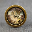Steampunk Glass Cabochon Bronze cabinet Dresser Knobs pull / Dresser Pull