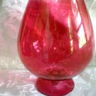 large cranberry glass brandy snifter