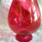 large cranberry glass brandy snifter