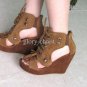 New high-heeled shoes princess shoes Roman sandals yuzui wedges sandal shoes