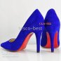 Brand New Designer Blue high heel women's Dress shoes with box and dust bag