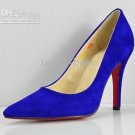Brand New Designer Blue high heel women's Dress shoes with box and dust bag