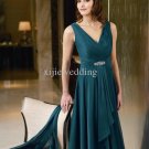 with Real Pictures Top Sale Short Chiffon V-neck Formal Dress/Evening Dresses