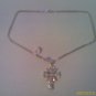 Sterling Silver Cross Pendant with Cubic Zirconia and Sterling Silver Necklace
