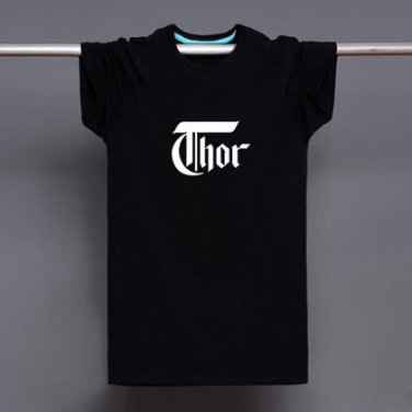 Buy Anime Thor Short Sleeve T Shirt Men Clothing Emoji Logo Letter Print Man Tee Shirts Street Hipp
