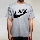 Buy Just Fuck It Emoji Logo Letter Print American and European Style Mens Grey Color T shirt Funny