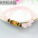 Buy Hot!!! Lovers Jewelry 8mm Pink Crystal stone BraceletPink bead bracelets for Women six Buddhist