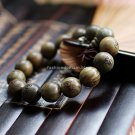 Buy Fashion Natural Green sandalwood 15mm Big Beads Carved Buddha Bracelet Men  Women Gift Wholesal