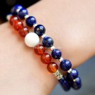Buy 2 pscLot Top Quality Bohemian Bracelets for Women Agate lapis lazuli Tridacnidae Beads Bangle L