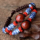 Buy New Arrival Hot Fashion Ethnic Porcelain Beads Jewelry Handmade Knitted Blue And White Ceramic