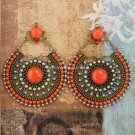 Buy New Fashion Women Vintage Multicolor Resins  Beads Flower Long Pendants Statement Drop Earrings
