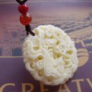 Buy Vintage originality Short Necklace for Women and Men Ivory Bone carving Accessories,Christmas G