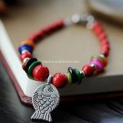 Buy Wholesale Charm Shambhala Jewelery Tibetan silver Red Coral Shell Love Fish Bracelets Women Bes