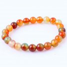 Buy Fashion Natural Brazils Energy Balance Color Agate Bracelets  Bangle for Women 8MM Beads Woman