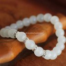 Buy Hot White Crystal Austrian Rhinestone Bracelets  bangle Simple 8mm Beads Charm Bracelet Elastic