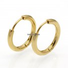 Shiny Succinct Men Womens Girls Ladies High Polish Smooth Round Jewelry Earring Medical Stainless S