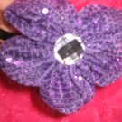 Purple sequin flower headband