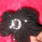 Black sequined flower headband