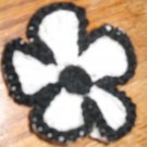 crocheted flower hair clip