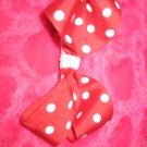 Red and white bow