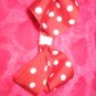 Red and white bow