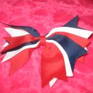 Red, white and navy bow