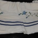 New QUEEN Embroidered Rose Bed Skirt