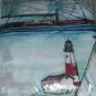 Nautical Theme Rod Pocket Curtains W/Tiebacks