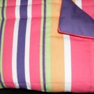 2 New Reversible Pillow Shams Stripe/Solid