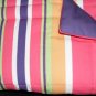 2 New Reversible Pillow Shams Stripe/Solid