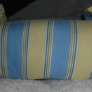 New Stripe NeckRoll Pillow W/Ruffled Edges
