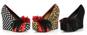 Bettie Page Leopard Wedges size 8