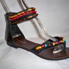Black Beaded Sandels