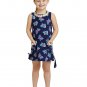 Bright Navy I've Got Butterflies Textured Cotton Blend Fabric