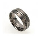 True Love Waits Ring Silver Cross Size 13 Puzzle
