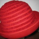 Vtg HOLT RENFREW Italian Wool Red Hat