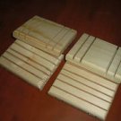 LOT OF 4 WOODEN SOAP DISH