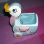 Antique duck on wheels nursery planter Royal Copley hc1020