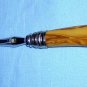 Meat fork genuine marbelized honey Bakelite handle vintage cutlery hc1043