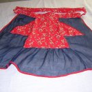 Vintage organdy and  cotton hostess apron 1930s-40s vintage hc1064