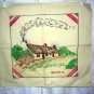 Burns cottage Ayr embroidered cushion cover vintage linens hc1089