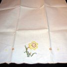 Cotton guest towel cross-stitch embroidery unused vintage linens hc1120