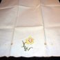 Cotton guest towel cross-stitch embroidery unused vintage linens hc1120