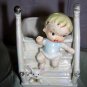 Relpo luster ware nursery planter Kewpie baby on steps 5397 vintage hc1130
